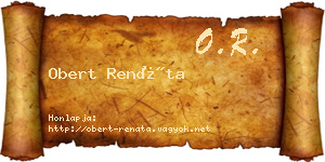 Obert Renáta névjegykártya