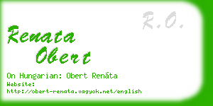 renata obert business card
